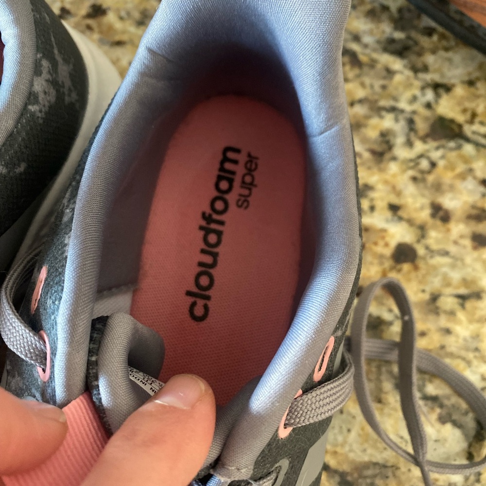 Adidas Gray and Pink Athletic Shoes - Picture 3 of 6